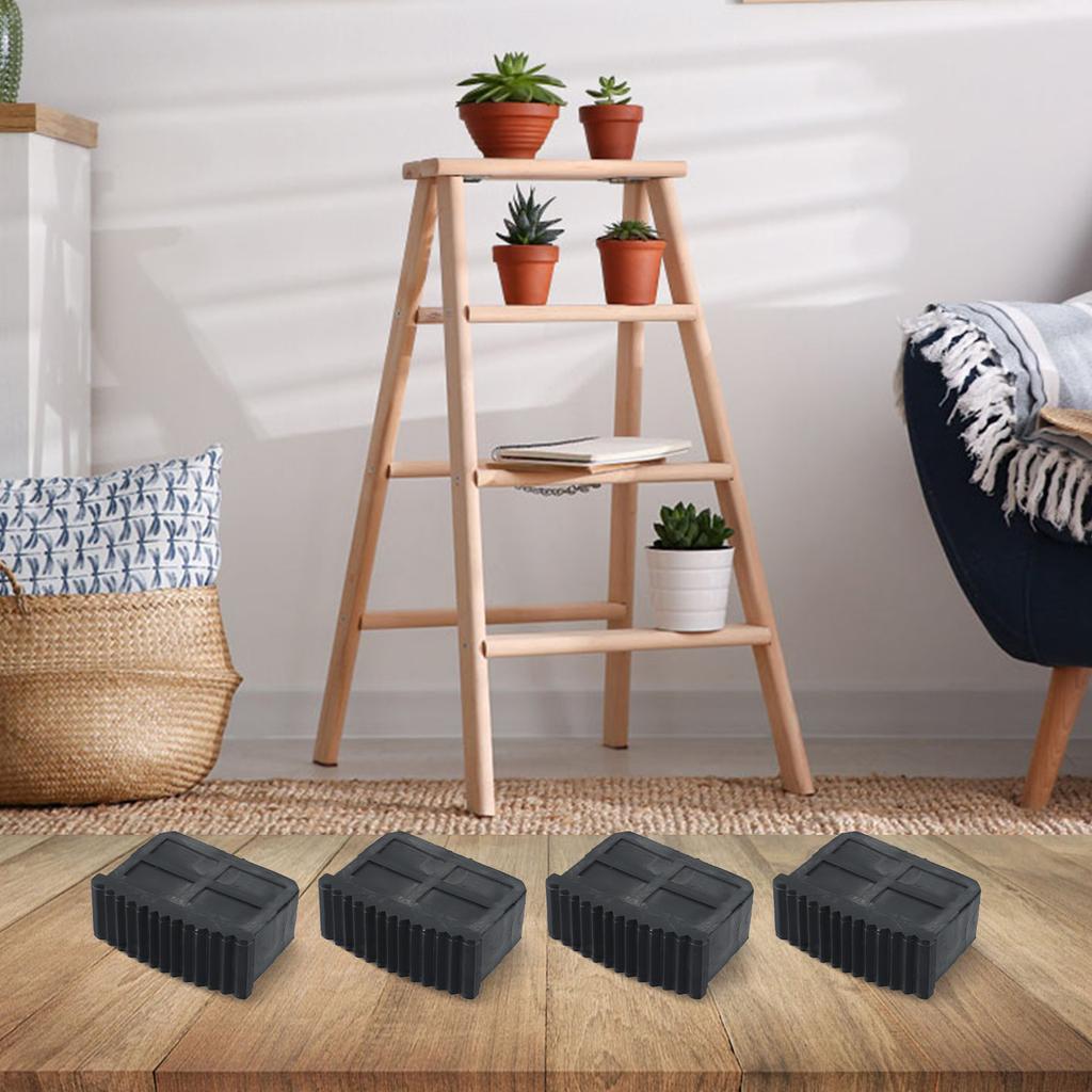 Rubber Non Slip Ladder Leg Covers Set of 4 for Safe Climbing Experience