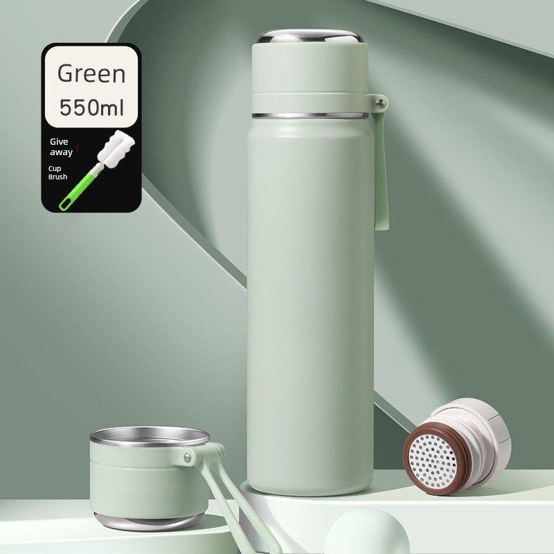 White Steel 316 Large-Capacity Thermos Cup for Men and Women, High-Looking Vacuum Simple Stainless Steel Water Cup, Customized