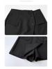 2025 Irregular High-Waisted Slimming A-Line Shorts Skirt with Button Detail - Women's Wide-Leg Pants