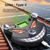 DIY Car Devil Eye Decorative Light Solar Cool EYE Ambient Lamp Gifts LED Warning Light
