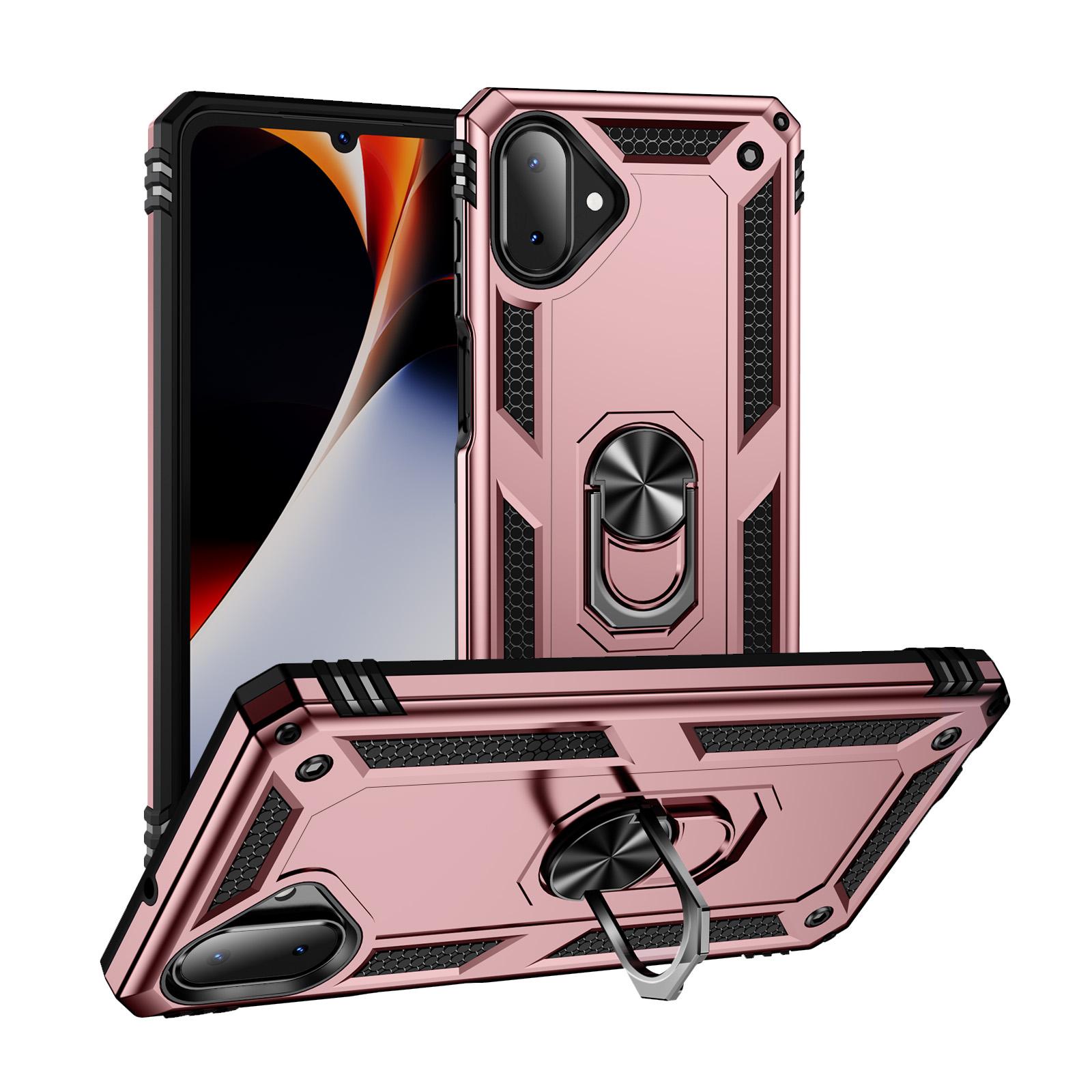 

Shockproof Armor For Samsung Galaxy A17 A07 A16 A06 A15 A05 A05S A55 A14 Case Phone Ring Stand Bumper Silicone Phone Back Cover Galaxy A07 рожевий колір золота