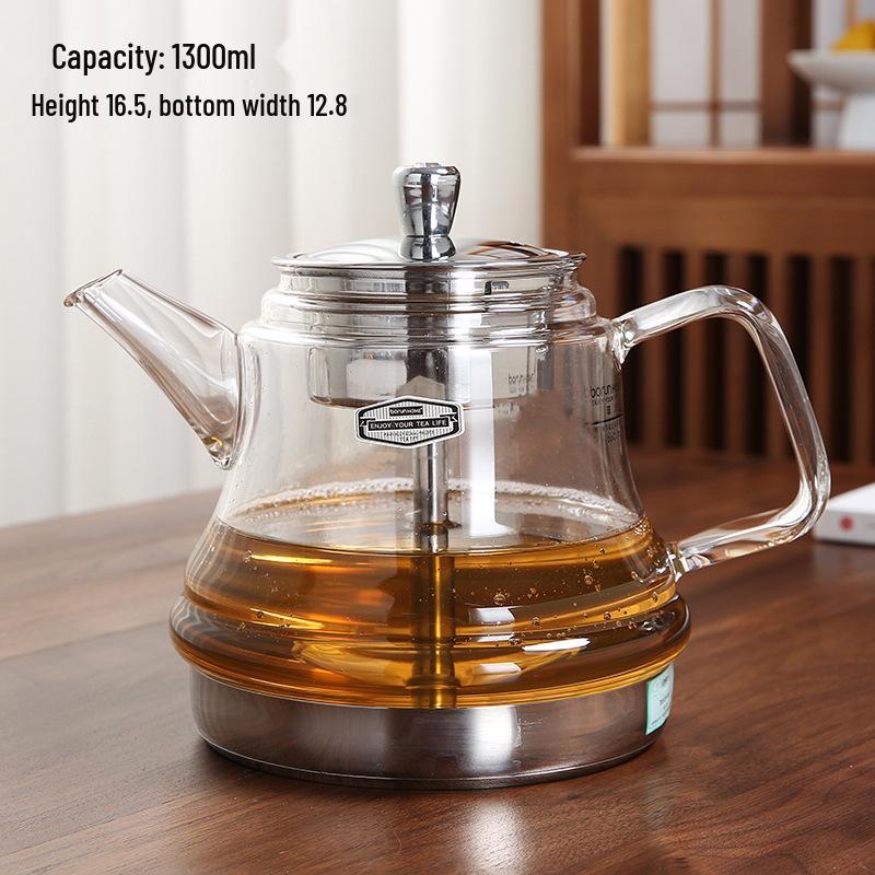 Heat-Resistant Glass Teapot: Induction Cooktop-Ready Kettle for Boiling Water and Brewing Tea
