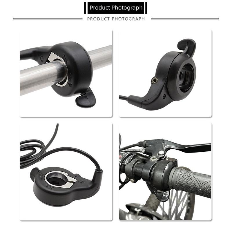 3-Pin Daumen Gasgriff Rechts mit SM Stecker (Male oder Female) für E-Bike und Elektroroller 2,2 cm Lenker ABS