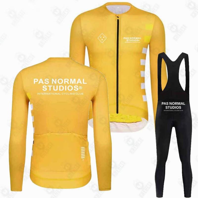 PNS Fleece Cycling Set Long Sleeve Bib Pants Road MTB Winter Outdoor Ride