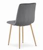LIBRA Chair - Dark Gray Velvet / Wood Color Legs X 1