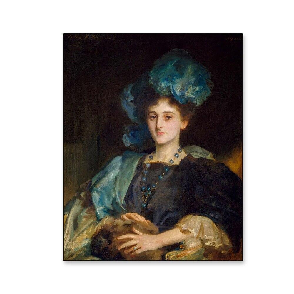 

Современный постер, винтажные художественные принты, картина маслом, портрет мисс Кэтрин Элизабет Льюис, художественная картина на холсте, украшение для дома 21cm×30cm NoFrame