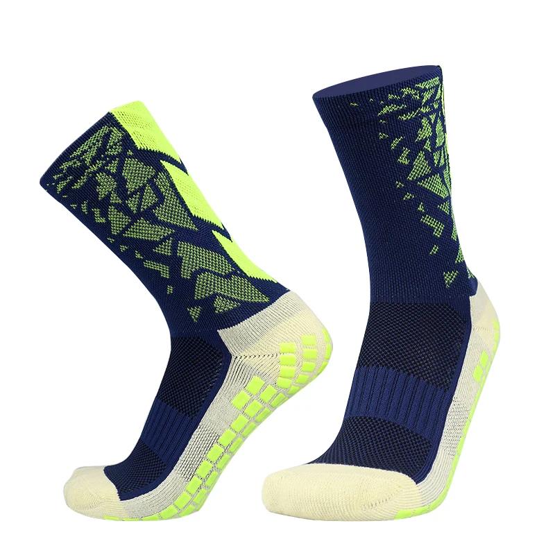 Silicone Anti Slip Football Socks Takraw Men Women Sport Basketball Grip Mid-calf Socks Thicken Long Tube Sock