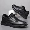 2025 Autumn New Men's Leather Shoes Sports and Leisure Men's Shoes British Platform Breathable Shoes