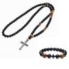 Colier cu Mărgele Ochi de Tigru Pandantiv Cruce Lan Lung cu Mărgele Accesorii pentru Bărbați și Femei Lan pentru Pulover Lan pentru Pulover Lung Toamnă și Iarnă