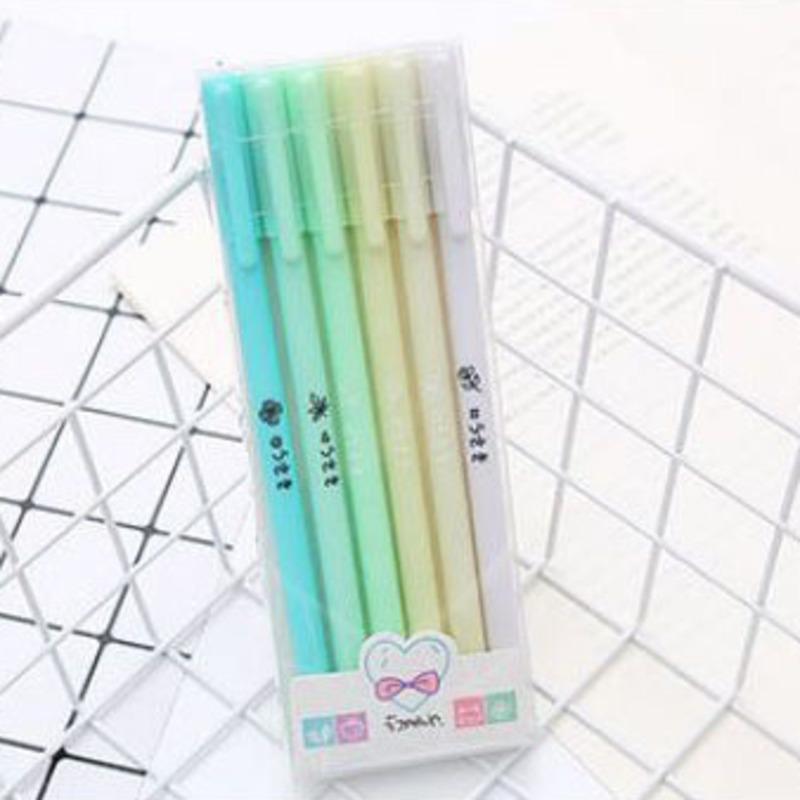 1 Box Stationery Cute Morandi Color Gel Pen Creative Press Office Gift School Supplies Stationery Kawaii Pens