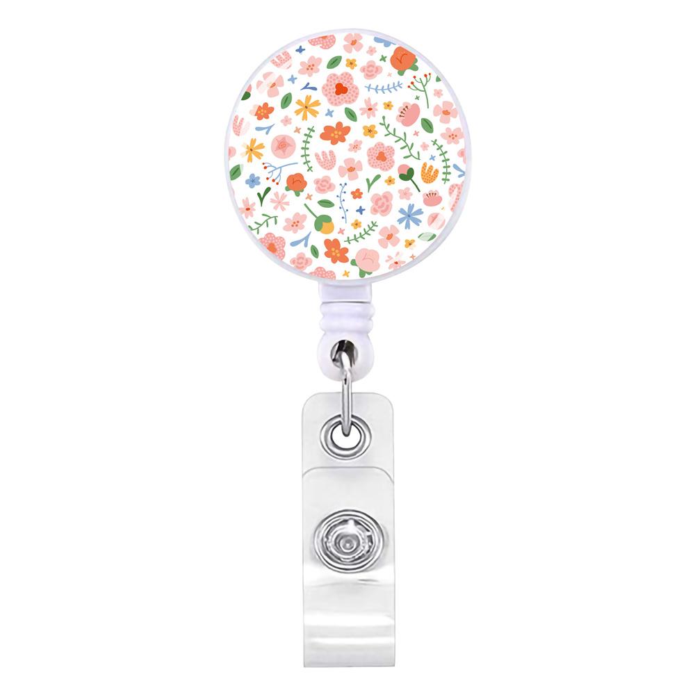 

Flower Succulents Retractable Badge Reel Lanyards Id Name Card Badge Holder Nurse Student Employee Card Alligator Clip Supplies