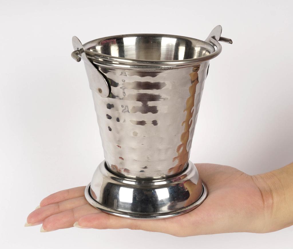 Trifri Mini Metal Bucket Stainless Steel Small Serving Buckets With Handle For French Fries Snack Party Supplies Pack Of 2