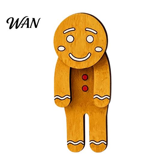 Santa Claus Fridge Magnets Christmas Wooden Dangle Toy, Refrigerator Magnet, Cute Cartoon Small Holiday Gifts for Friends Snowman Elk Magnetic