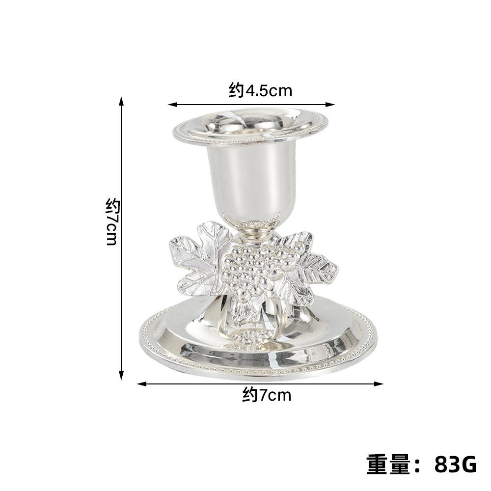 2pcs Vintage Zinc Alloy Candle Holders Elegant European Table Decor for Romantic Dinner Home Centerpiece