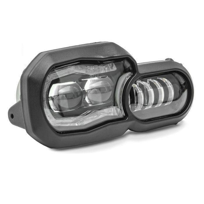 Phare à LED compatible avec BMW F 800 GS / Adventure 08-18 Phare principal avec ECE Lumitecs QL2