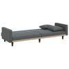 Sofa Bed with Cushions Dark Gray Fabric