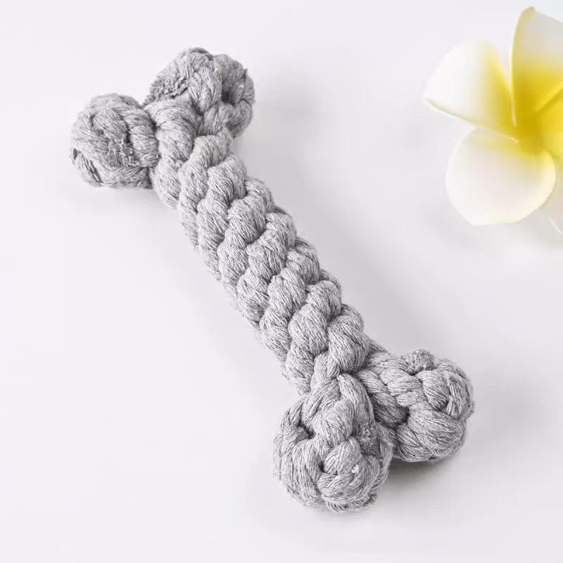 Bite Resistant Pet Dog Chew Toys for Small Dogs Cleaning Teeth Puppy Cat Rope Knot Ball Toy Playing Mascotas Accessories