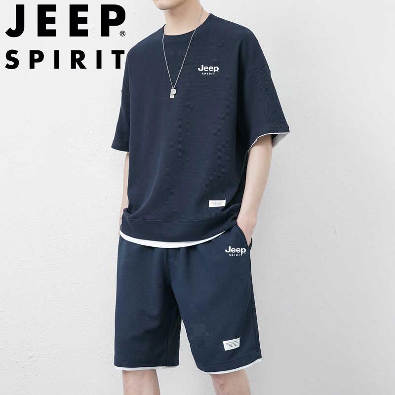JEEP SPIRIT Men s Summer Casual Two-Piece Outfit M