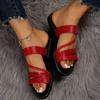 Womens Chic Braided Open Toe Anti Slip Sole Beach Casual Slide Sandals Flip Flops