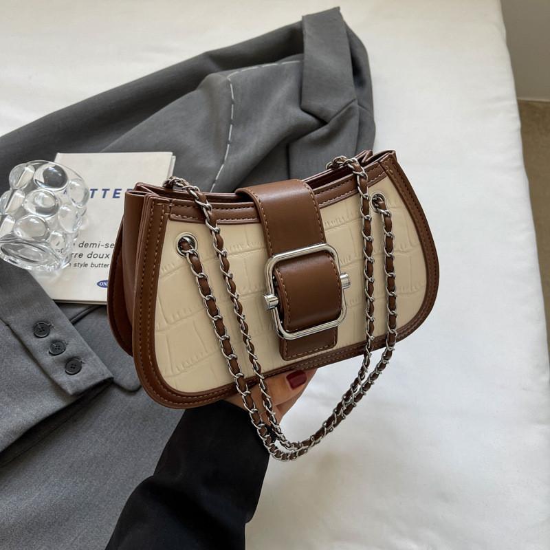 Fashionable Luxury Women s Handbag 2024 Latest Design Stylish Shoulder Bag With Unique Elements кофейный