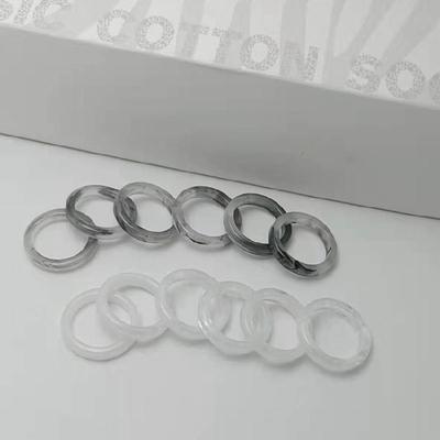 2 Stück bunte Acrylringe für Frauen, dünne runde Ringe, transparent, stapelbar, Bandringe, Geburtstagsdekoration, Geschenke