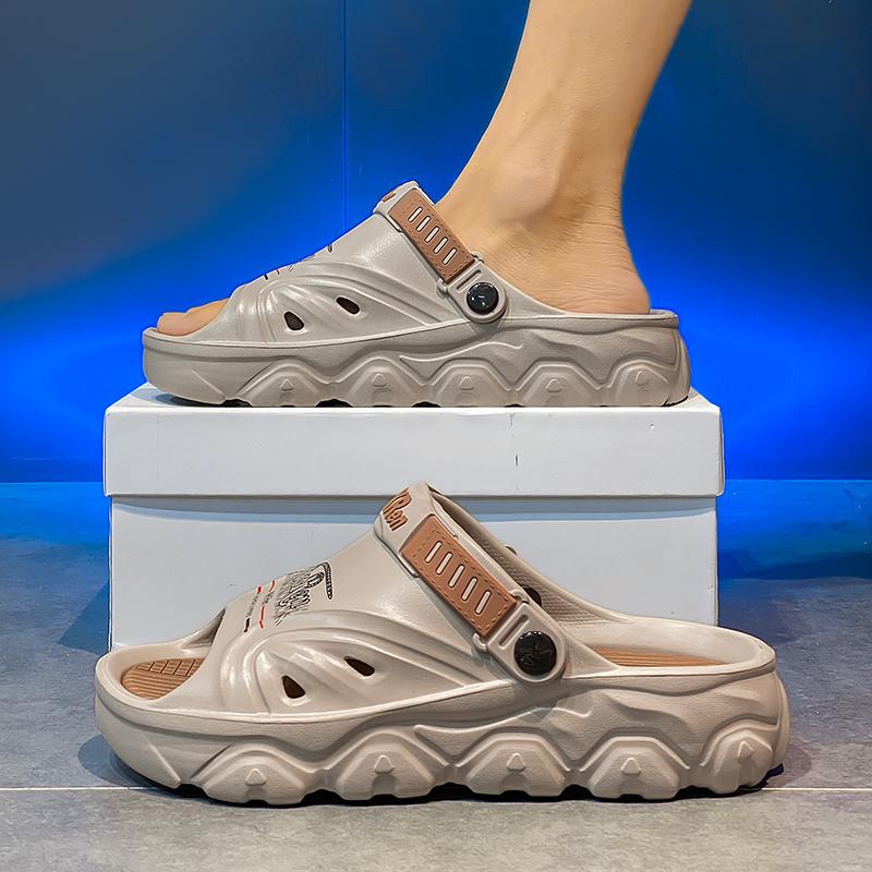 Nové pánské sandály velká velikost silná podrážka lehké pantofle pánské módní ležérní sportovní sandály prodyšné plážové boty pánské