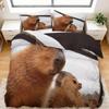3D Printed Capybara Quilt Cover, Microfiber Duvet Cover Hidden Zipper Home Soft Touch,Fade Resistant, Hidden Zipper, Breathable