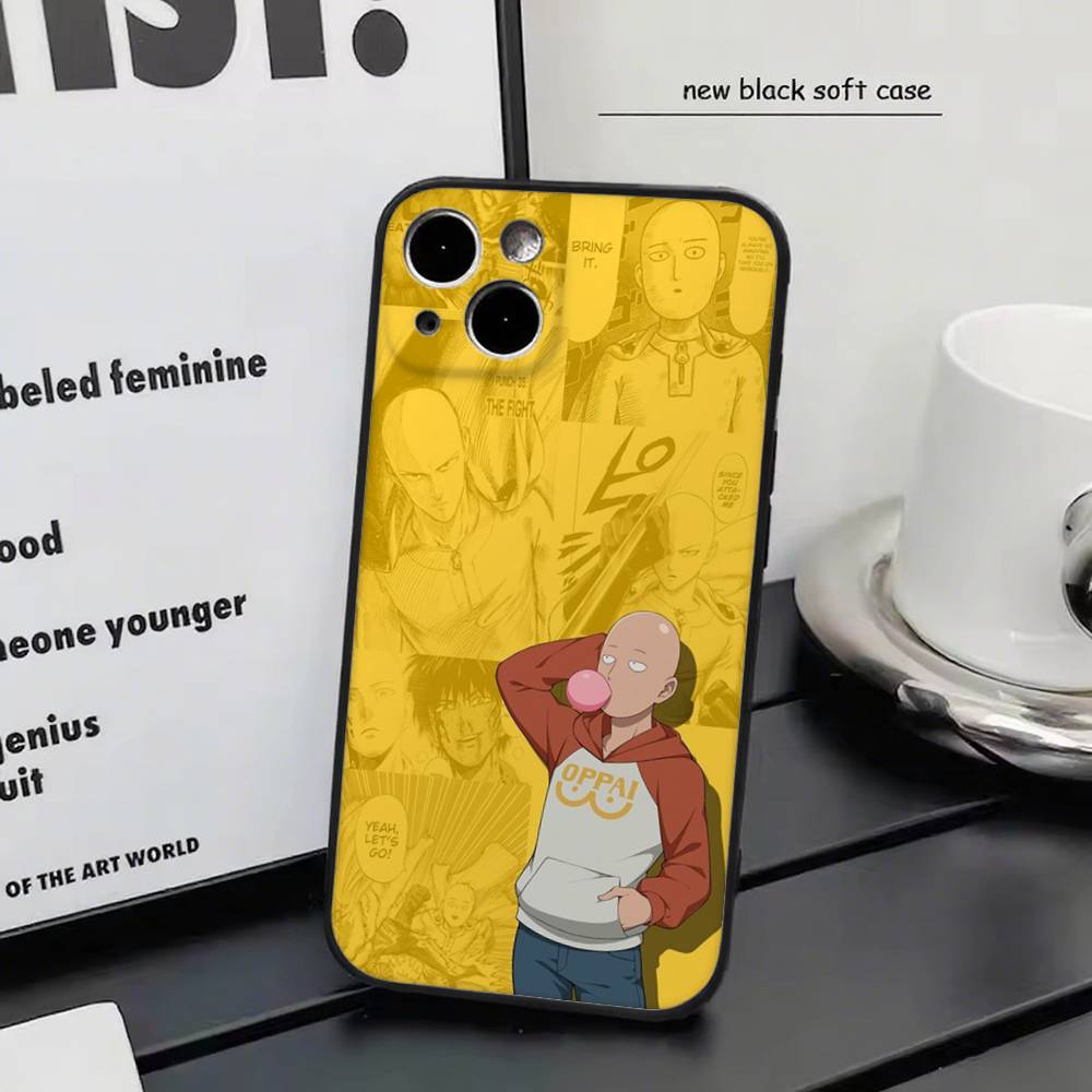 One P-Punch Man Saitama For Iphone 17 Air 16 Pro Max 15 14 13 Full Cover Anti-Shock  MagSafe Cover