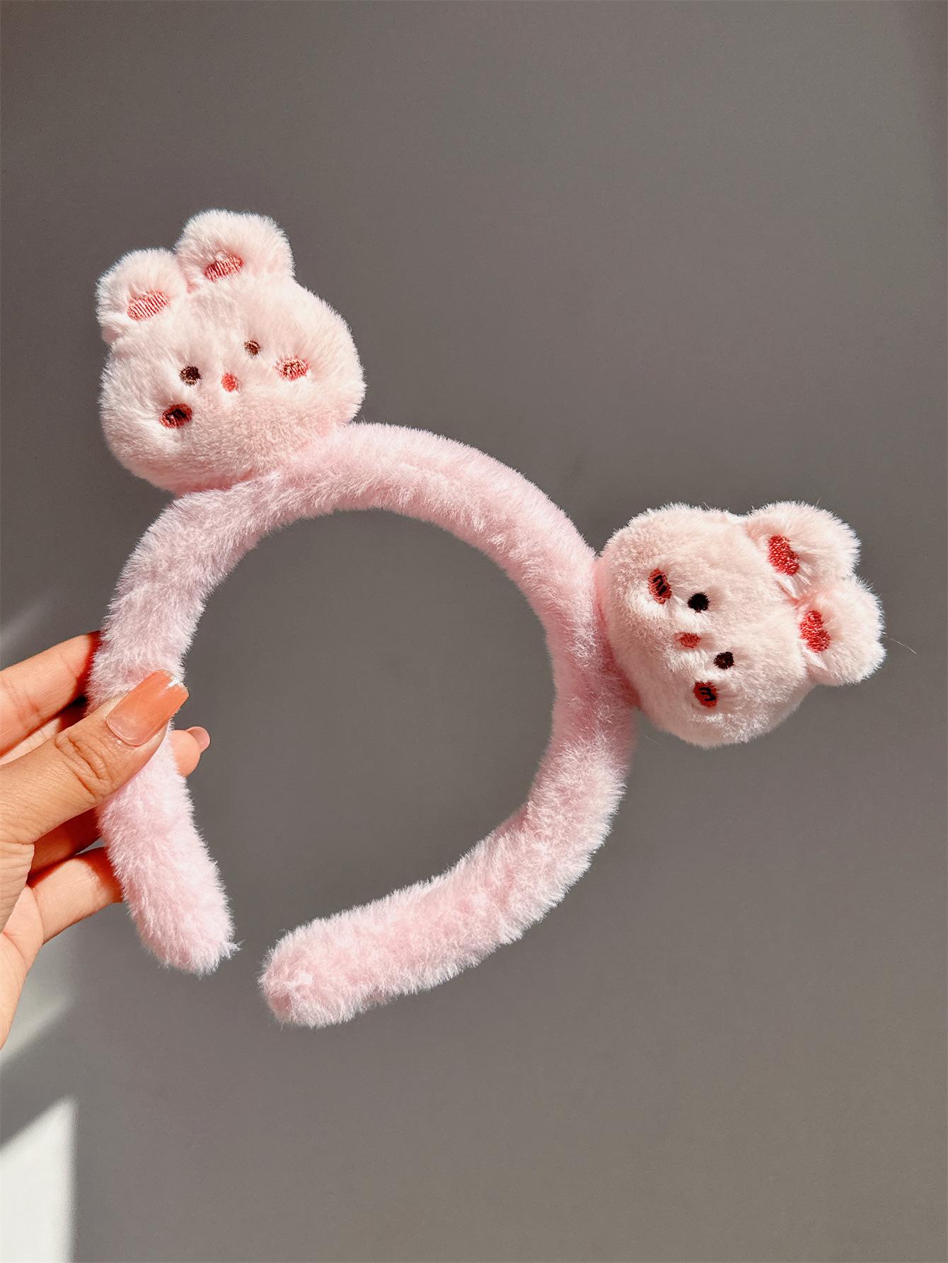 

Милая шерстяная повязка на голову с кроличьими ушками для женщин, дамские головные уборы, принцесса, девочки, милый ободок для головы с кроликом