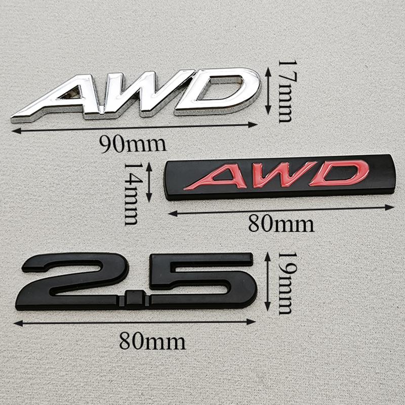 NEW 3D Metal Car Styling 2.0 2.5 AWD Logo Car Body Badge Emblem For Mazda 3 CX-5 CX-3 RX-8 RX- 5 Decals Accessories Yvmsj22