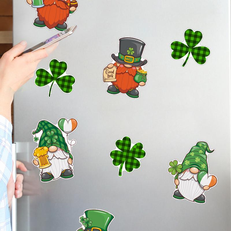 St Patricks Day Refrigerator Magnets Garage Door Magnets Set of 18 Magnetic Stickers Car Decor Magnetic Decals for Fridge Irish