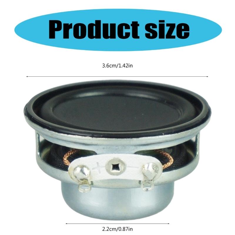 2Pcs 36mm 4Ohm 3W Full Ranges Speakers Stereo Woofer Loudspeaker Round Shape Replacement Loudspeaker Magnetic Speakers