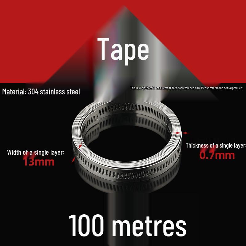 Large 304 Stainless Steel Hose Clamp Band for DIY Pipes