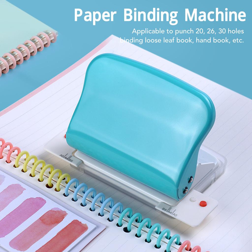 Paper Spiral Binder Machine Binding Machine Handheld Portable Spiral Binder A4 A5 A6 A7 Coil Book Round Hole Puncher School