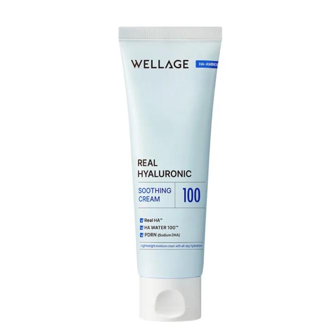 WELLAGE Real Hyaluronic Soothing Cream 80ml Deep Hydration Moisturizing Cream