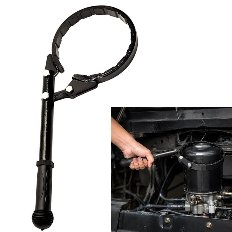 Manual Truck Maintenance Tool for Air Dryer Filter Service, Steel Long Handle Removal Tool for Turning Over-Tightened Filters with Control