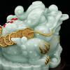 26x24CM Synthetic Jade Lucky Golden Toad Decorations Living Room Office Cashier Decoration Store Relocation Opening Gift