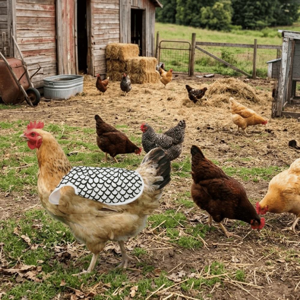 Anti-Pecking Hen Apron Adjustable Poultry Apron Protective Gear Chicken Saddle Pecking Prevention