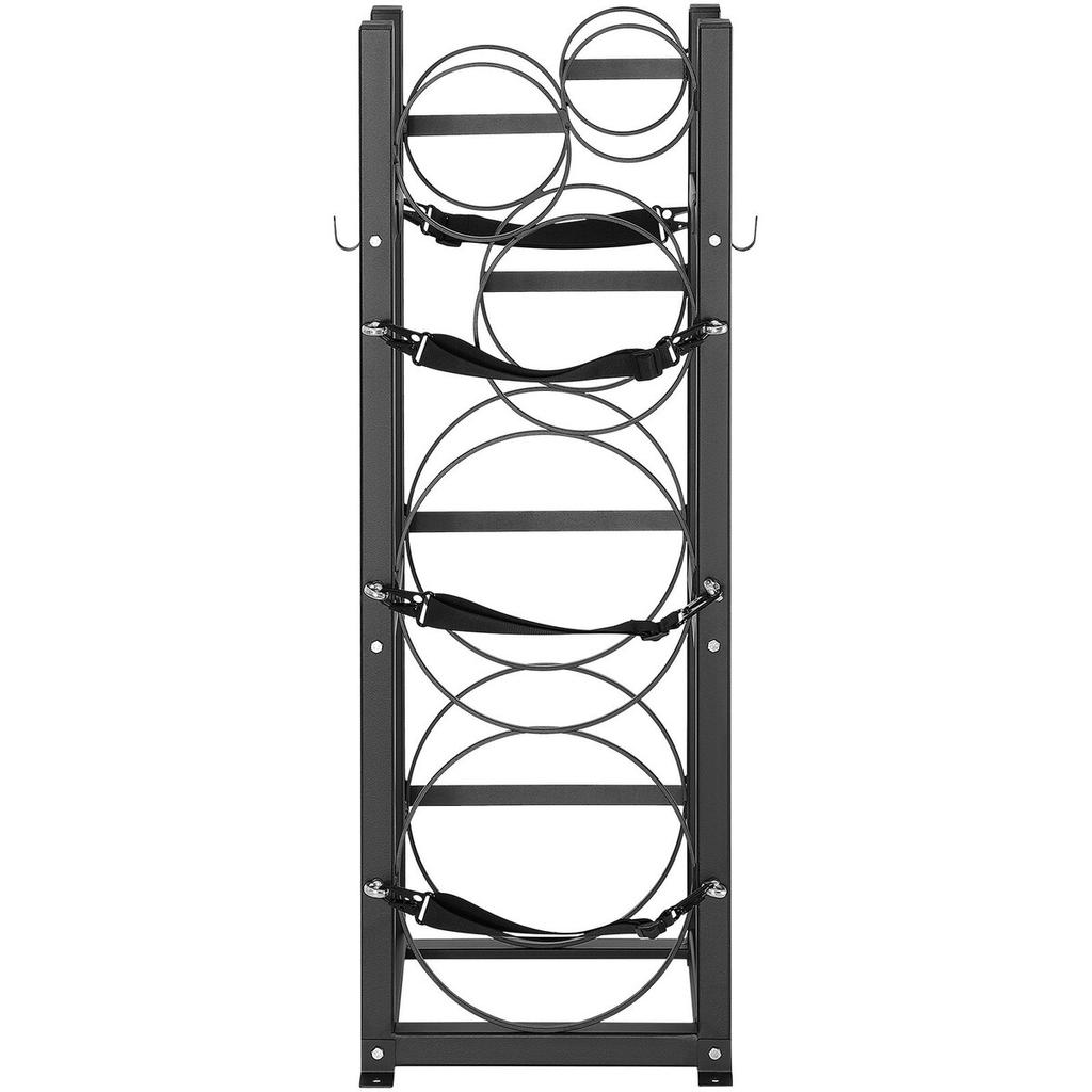 Refrigerant Tank Rack, with 2 x 30lbs and Other 3 Small Bottle Tanks, Cylinder Tank Rack 12.79x12.99x47.12 in, Refrigerant Cylinder Rack and Holders