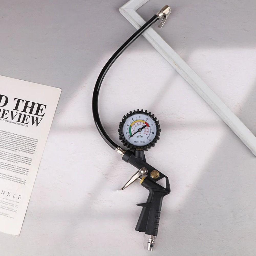 0-16Bar Tire Air Pressure Gauge 220PSI Inflator Pump Tools  Motorcycle Tire Inflation