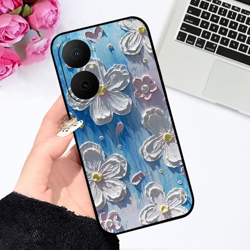 Case For Huawei Nova Y73 Fundas Oil Painted Silicone Back Cover For Huawei Enjoy 80 Soft Matte Phone Case JUY-AL00 Protect Shell