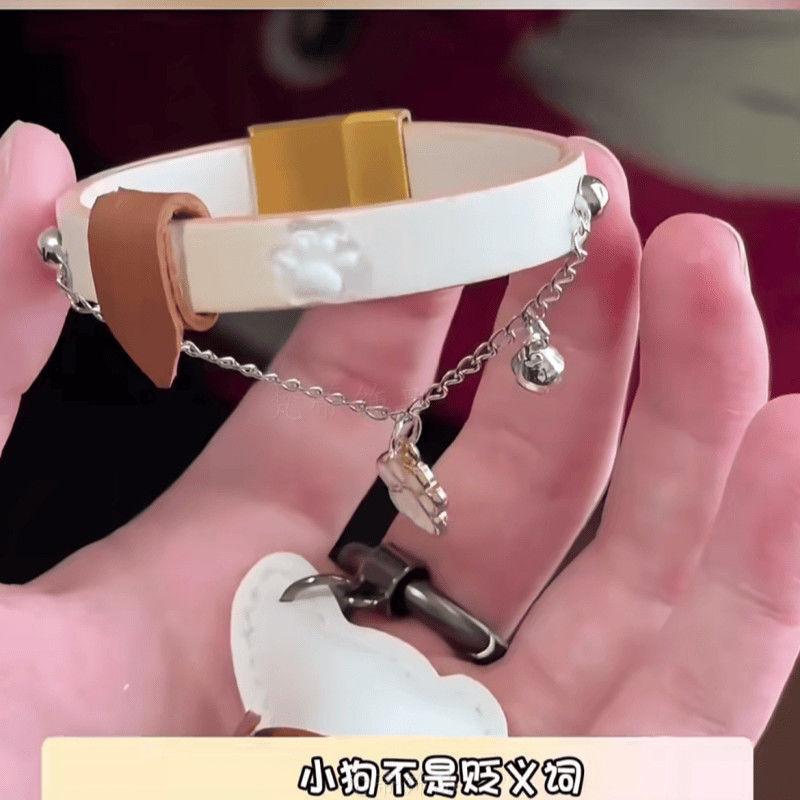 

Puppy bell pendant couple bracelet niche high sense two-dimensional Lolita accessories new bracelet bracelet