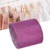 9m 24 Rows Electroplating Plastic Artificial Rhinestone Ribbon Mesh Wedding Clothing