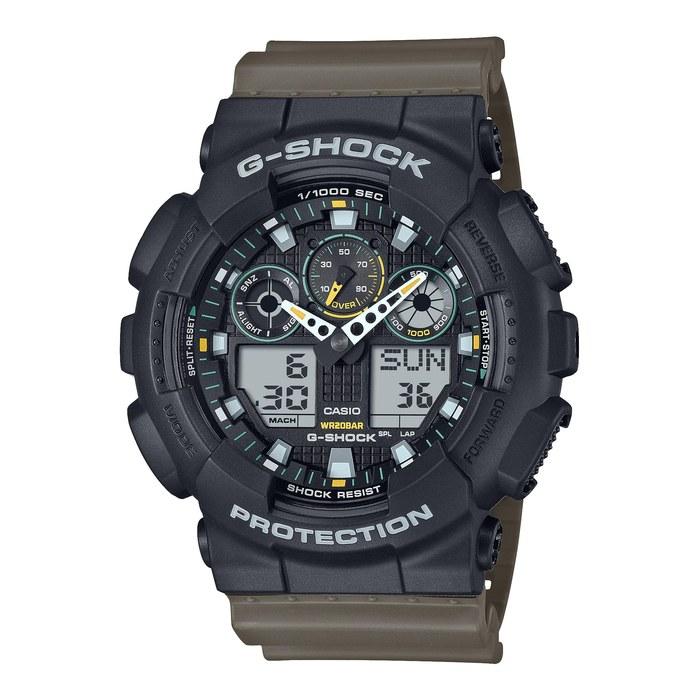 Casio G-Shock GA-100TU-1A3JF Men s Watch, Olive Green/Black