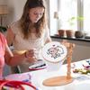 Stickrahmenhalter Buchenholz Tischstickrahmenständer Verstellbar Drehbar Handarbeitsständer Stickrahmenhalter Schreibtisch