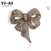 European and American Luxury Rhinestone Bow Brooch 
