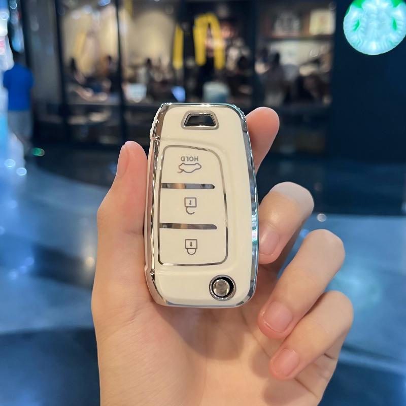 TPU-Autoschlüsselabdeckung, Shell-Halter für Hyundai Tucson Sonata Elantra I40 Celesta I35, Schlüsseletui, schlüsselloses Kappenzubehör