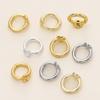 10/20pcs 14/18K Gold Plated Brass End Bead Tip Double Hole Connector Rings for DIY Jewelry Bracelet Necklace Making Supplies