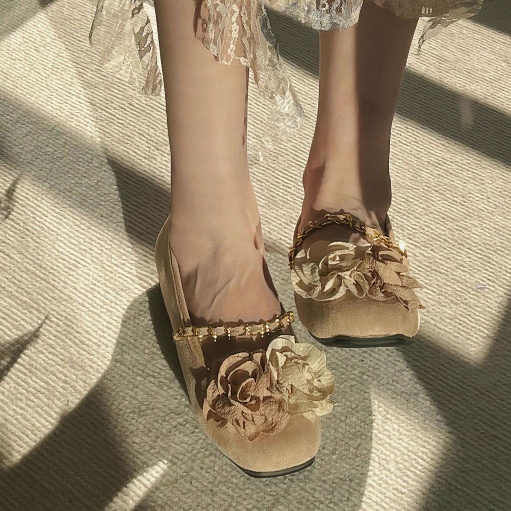 French Evening Wind Mary Jane Shoes 2025 Super Soft Sole Fairy Wind Gentle Cheongsam Shoes Retro Heels Shoes Shallow Mouth Women