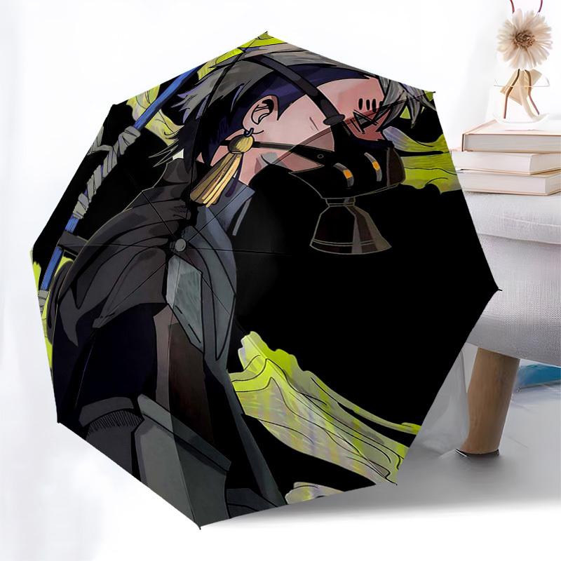 1pc Outdoor Umbrella with Anime Character Design - Automatic Opening/Closing, Portable 3-Fold Design, 8-Rib Iron Frame - Perfect Gift for Fans, Travel
